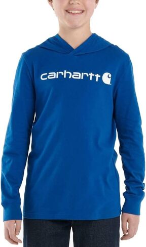 Carhartt Kid's CA6480 Long-Sleeve Graphic Sweatshirt - Boys - Medium (10-12) - Molten Lava in Saudi Arabia