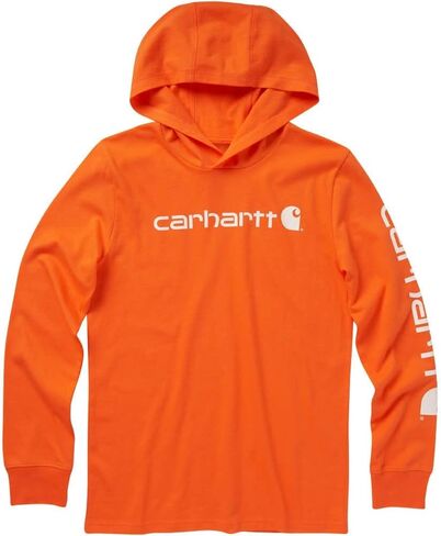 Carhartt Kid's CA6480 Long-Sleeve Graphic Sweatshirt - Boys - Medium (10-12) - Molten Lava in Saudi Arabia