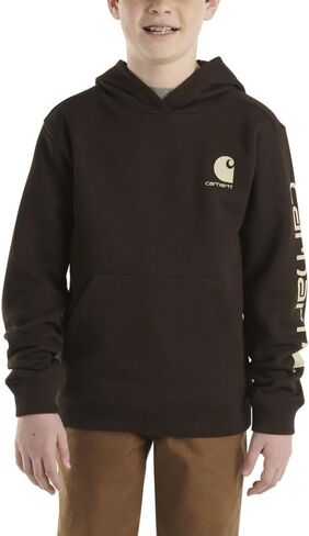 Carhartt Kid's CA6480 Long-Sleeve Graphic Sweatshirt - Boys - Medium (10-12) - Molten Lava in Saudi Arabia