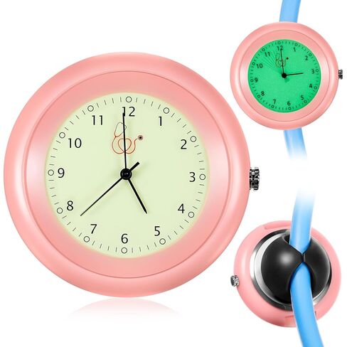 1 PCS توهج في سماعة الطبيب المظلمة ممرضة ممرضة مقطع على ساعة الجيب مع المستعملة 2025 CNA الأسبوعية الإكسسوارات لموظفي Doctor Clinic (Raspberry) in Saudi Arabia