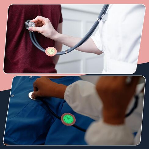 1 PCS توهج في سماعة الطبيب المظلمة ممرضة ممرضة مقطع على ساعة الجيب مع المستعملة 2025 CNA الأسبوعية الإكسسوارات لموظفي Doctor Clinic (Raspberry) in Saudi Arabia
