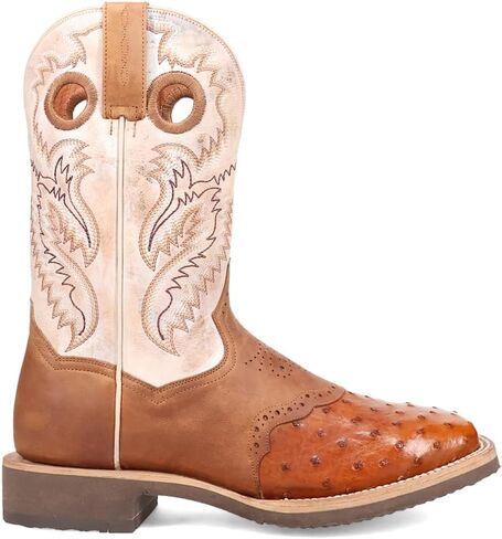 Dan Post Boots Mens Martel Ostrich Teed Square Square Toe On Dress Boots Mid - Brown in Saudi Arabia