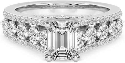 مختبر الماس الودية خاتم خطوبة الماس للنساء | 0.5-6 قيراط IGI معتمدة من مركز دبي/DE-VS الماس | 14K/18K الذهب أو البلاتين | خاتم EOS Spark in Kuwait