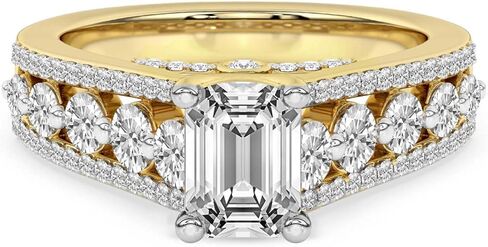 مختبر الماس الودية خاتم خطوبة الماس للنساء | 0.5-6 قيراط IGI معتمدة من مركز دبي/DE-VS الماس | 14K/18K الذهب أو البلاتين | خاتم EOS Spark in Kuwait