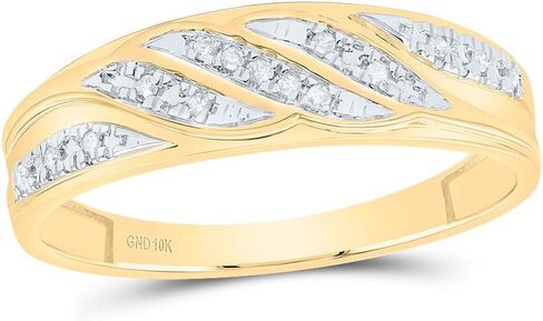 Jewels by Lux 10kt Gold Gold His & Hers 1/3 CTTW Natural Diamond Round Round Ring Band Band ، Women Size: 5-9 ، Men Size: 8-12 in Saudi Arabia