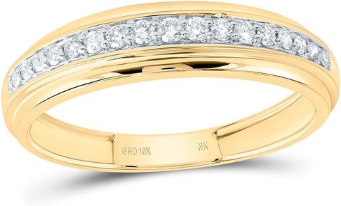 Jewels by Lux 10kt Gold Gold His & Hers 7/8 CTTW Natural Diamond Square Bridal Bridal Band Fand ، Women Size: 5-9 ، Men Size: 8-12 in Saudi Arabia
