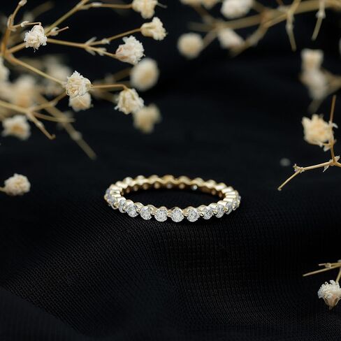 خاتم الفرقة الذكرى للزواج من مويسانيت للنساء ، جودة D-VS1 in Kuwait