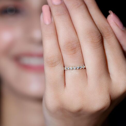 خاتم الفرقة الذكرى للزواج من مويسانيت للنساء ، جودة D-VS1 in Kuwait