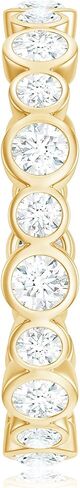خاتم الأبدية المعتمدة من Moissanite ، C Color VS1 Clarity ، مجموعة زفاف Moissanite - مع مربع المجوهرات in Kuwait