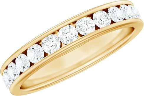 خاتم الأبدية الكامل المعتمد للسيدات ، جودة D-VS1 ، فرقة الذكرى السنوية للزفاف Moissanite (جاهزة للهدية) in Kuwait