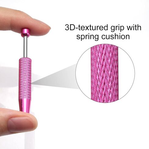 VOJO Piercing Ball Grabber Tool Kit 16G,18G Stainless Steel Flat Back Earrings Applicator with Threaded & Threadless Insertion Pins for Ear Nose Lip Body Jewelry Changes in Kuwait