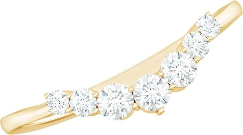 Certified Moissanite Enhancer Ring, D-Vs1 Quality, Moissanite Diamond Stackable Ring - Ready to Gift in Saudi Arabia