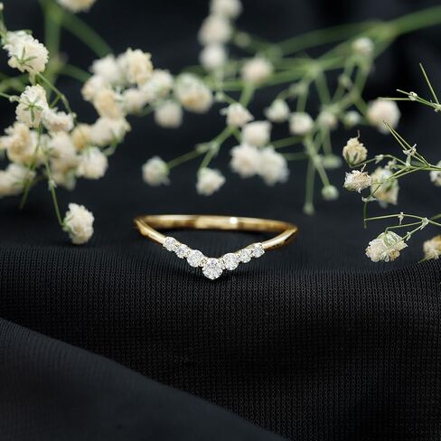 Certified Moissanite Enhancer Ring, D-Vs1 Quality, Moissanite Diamond Stackable Ring - Ready to Gift in Saudi Arabia