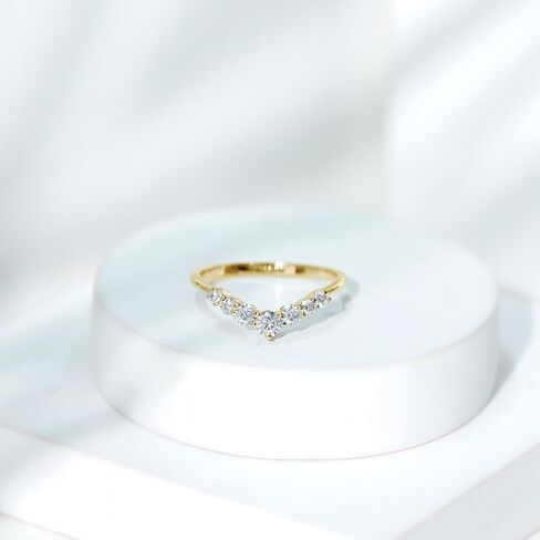 Certified Moissanite Enhancer Ring, D-Vs1 Quality, Moissanite Diamond Stackable Ring - Ready to Gift in Saudi Arabia