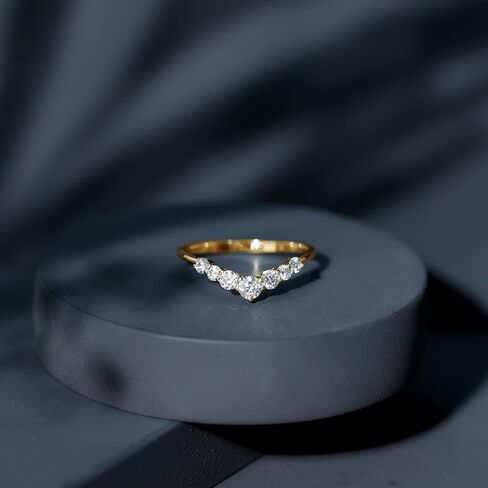 Certified Moissanite Enhancer Ring, D-Vs1 Quality, Moissanite Diamond Stackable Ring - Ready to Gift in Saudi Arabia