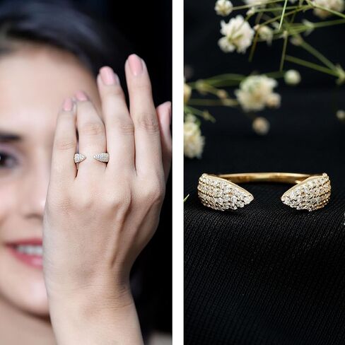 Certified Moissanite Diamond Ring Enhancer, D-Vs1 Quality, Moissanite Wedding Ring For Women (Ready to Gift) in Saudi Arabia