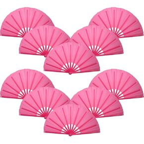 QIRMIZI 10PCS Boots on The Ground Line Dancing Fan - Large Folding Hand Rave Fan for Chinese Kung Fu, Dance, Music Festivals,Carnivals, Weddings, EDM Events, Parties & Decorations,Royal Blue in Kuwait