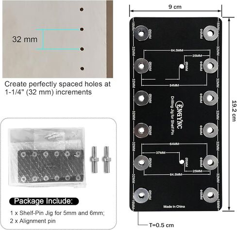 رقصة دبوس الرف 6 مم رقصة دبوس الرف 5 مم - رقصة ثقب الرف - دليل الحفر للثقوب المستقيمة - دبوس الرف Jjig - دليل الحفر الفولاذي - أدوات النجارة وملحقاتها in Kuwait