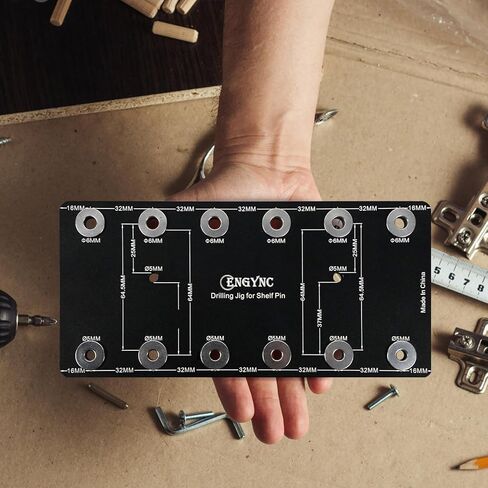 رقصة دبوس الرف 6 مم رقصة دبوس الرف 5 مم - رقصة ثقب الرف - دليل الحفر للثقوب المستقيمة - دبوس الرف Jjig - دليل الحفر الفولاذي - أدوات النجارة وملحقاتها in Kuwait