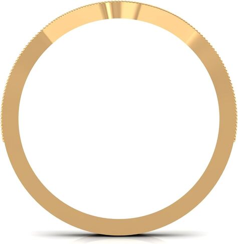 Certified Moissanite Enhancer Wedding Band D-Vs1 Quality, Moissanite Stackable Band For Women - Ready To Gift in Saudi Arabia
