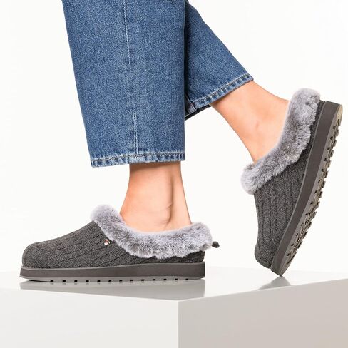 Skechers BOBS from Women's Keepsakes Ice Angel Charcoal/Black Slipper 6.5 W US in Saudi Arabia