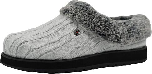 Skechers BOBS من Keepsakes Ice Angel Charcoal / شبشب أسود مقاس 6.5 عرض أمريكي in Kuwait