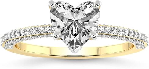 FRIENDLY DIAMONDS Lab Grown Diamond Ring For Women IGI Certified | 1-5 Carat Grace Micro Pave Eternity Diamond Ring | 14K Or 18K White, Yellow Or Rose Gold | FG-VS Quality in Saudi Arabia