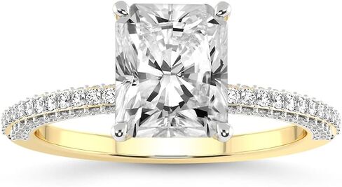 FRIENDLY DIAMONDS Lab Grown Diamond Ring For Women IGI Certified | 1-5 Carat Grace Micro Pave Eternity Diamond Ring | 14K Or 18K White, Yellow Or Rose Gold | FG-VS Quality in Saudi Arabia