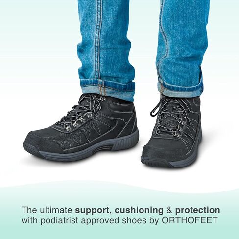 Orthofeet Men's Orthopedic Leather Hunter Boots in Saudi Arabia