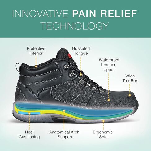 Orthofeet Men's Orthopedic Leather Hunter Boots in Saudi Arabia
