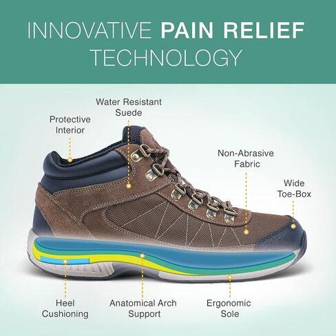 Orthofeet Men's Orthopedic Leather Hunter Boots in Saudi Arabia