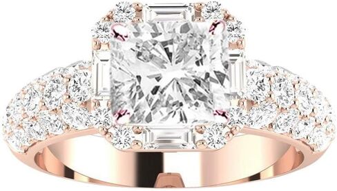 1.5 Carat GIA Certified Cushion-Cut Designer Popular Halo Style Baguette and Pave Set Round Diamond Engagement Ring with a 0.75 Ct D-E VS1-VS2 Center. in Kuwait