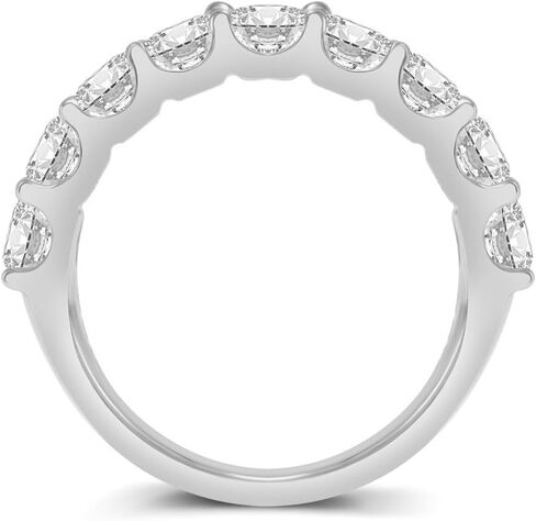 TimeLess Classics 14K Gold Lab Grown Nine Stone Diamond Anniversary Bands and Wedding Rings For Women (Available From 0.50-3 CTW) (Available Ring Size: 4.5 to 10) in Kuwait