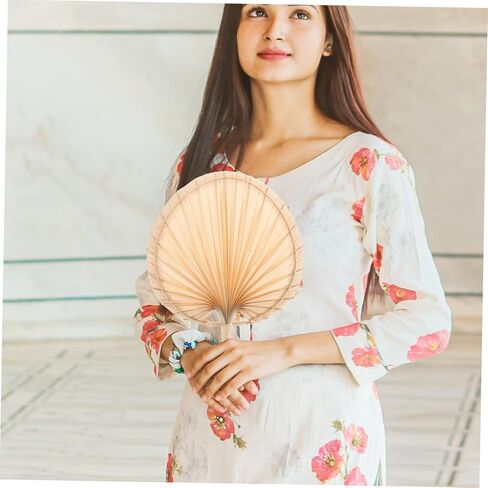Pretyzoom Cattail Fan Fan Fan Fans Manual Fan Retro Hand Hand Fan Fan Summer Fan Fan Chinese Style Vintage Hand Hand Fan Cool Fan Handheld Hand Fan مع مقبض معجبي معجبي الزفاف معجبي الزفاف. in Kuwait