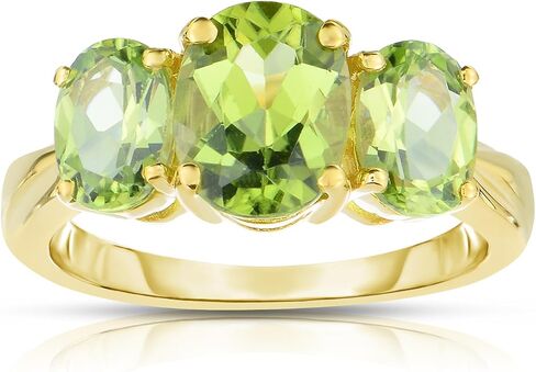 10K الذهب الأصفر الذهب الأصلي الأصلي 2-7/8 CT 3 أحجار عصابة النطاق البيضاوي in Saudi Arabia