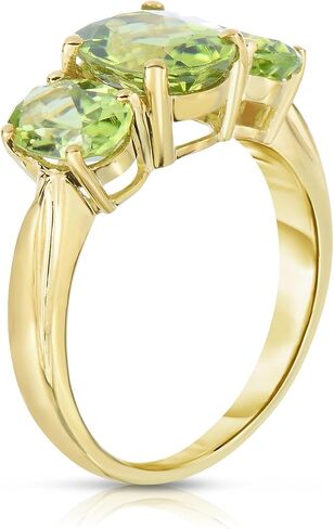 10K الذهب الأصفر الذهب الأصلي الأصلي 2-7/8 CT 3 أحجار عصابة النطاق البيضاوي in Saudi Arabia