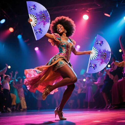 Where Them Fans at Clack Fan, Boots on the Ground Hand Fan, Fans for Line Dancing, Western Large Festival Folding Fans, 26in (Pink) in Saudi Arabia