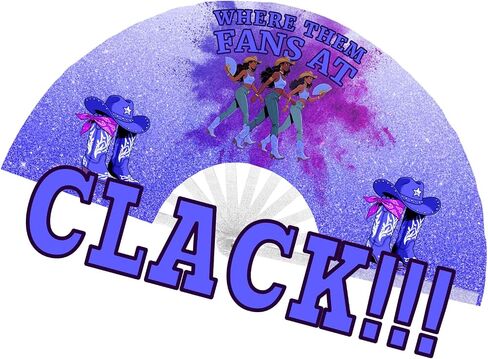 Where Them Fans at Clack Fan, Boots on the Ground Hand Fan, Fans for Line Dancing, Western Large Festival Folding Fans, 26in (Pink) in Saudi Arabia