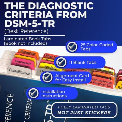 Book Tabs for Prescriber's Guide: Stahl's 8th Edition. Laminated, Color-Coded, and Removable with Alignment Card for Easy Installation (Book not Included) in Saudi Arabia
