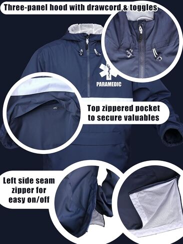 أذكياء الناس يرتدون مسعفات الجيب anorak مع زخارف عاكسة الأمام والخلف in Kuwait