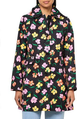 kate spade new york Hooded A-Line Raincoat with Removable Hood in Saudi Arabia