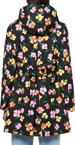 kate spade new york Hooded A-Line Raincoat with Removable Hood in Saudi Arabia