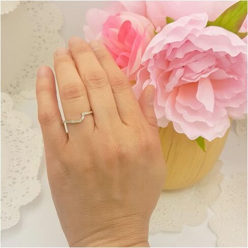 Dazzlingrock Collection 0.20 Cttw Round White Diamond Eternity Style Wedding Contour Guard Band for Women (Color I-J, Clarity I1-I3) in Solid Gold in Saudi Arabia