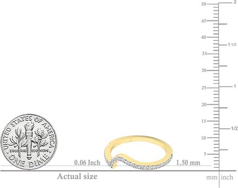 Dazzlingrock Collection 0.20 Cttw Round White Diamond Eternity Style Wedding Contour Guard Band for Women (Color I-J, Clarity I1-I3) in Solid Gold in Saudi Arabia