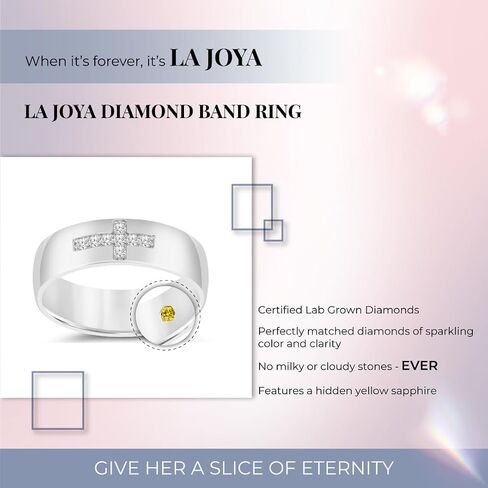 Lab Grown Diamond Rings for Women | Real White Gold Plated 925 Sterling Silver 1/4 CTTW Certified Diamond Bands in Saudi Arabia