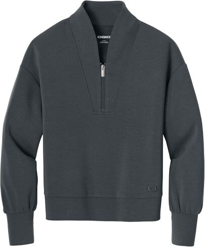 OGIO Women's Transcend Quarter Zip | Quarter Zip Pullover for Women, Sleek & Stretchy Double Knit Jacket for Work & Casual in Saudi Arabia
