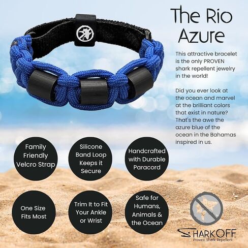 Shark OFF® Proven Shark Repellent Bracelet Jewelry | The Rio | Deter Sharks with Science Backed Shark Repellent | Swimming, Surfing, Diving, Snorkeling and All Ocean Activities in Saudi Arabia