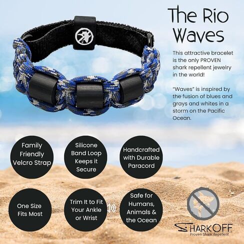 Shark OFF® Proven Shark Repellent Bracelet Jewelry | The Rio | Deter Sharks with Science Backed Shark Repellent | Swimming, Surfing, Diving, Snorkeling and All Ocean Activities in Saudi Arabia