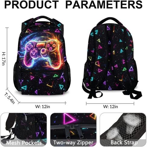 Kids Backpacks, Funny Shark Backpack, Preschool Elementary Kindergarten Schoolbag for Boys 3-8, 17 Inch Cool Shark Bookbags for School Travel Camping Picnic in Kuwait