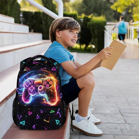 Kids Backpacks, Funny Shark Backpack, Preschool Elementary Kindergarten Schoolbag for Boys 3-8, 17 Inch Cool Shark Bookbags for School Travel Camping Picnic in Kuwait